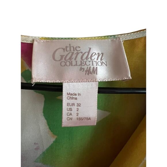 H&M Garden Collection Floral Dress Butterfly Kimono Sleeves Size 2 XS Boho - Picture 7 of 7